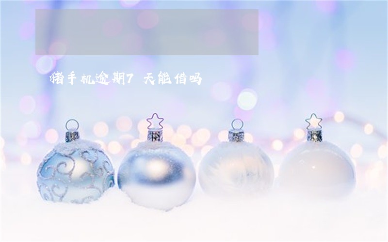 猪手机逾期7天能借吗 猪手机逾期7天能借吗