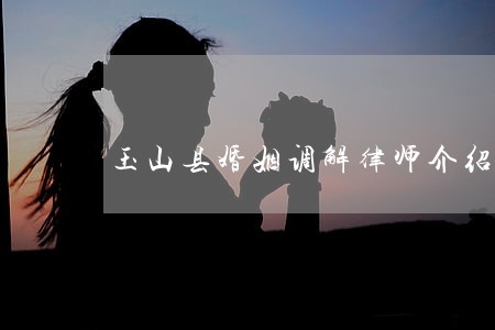 玉山县婚姻调解律师介绍 玉山县婚姻调解律师介绍