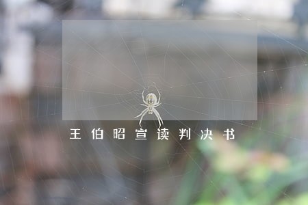 王伯昭宣读判决书