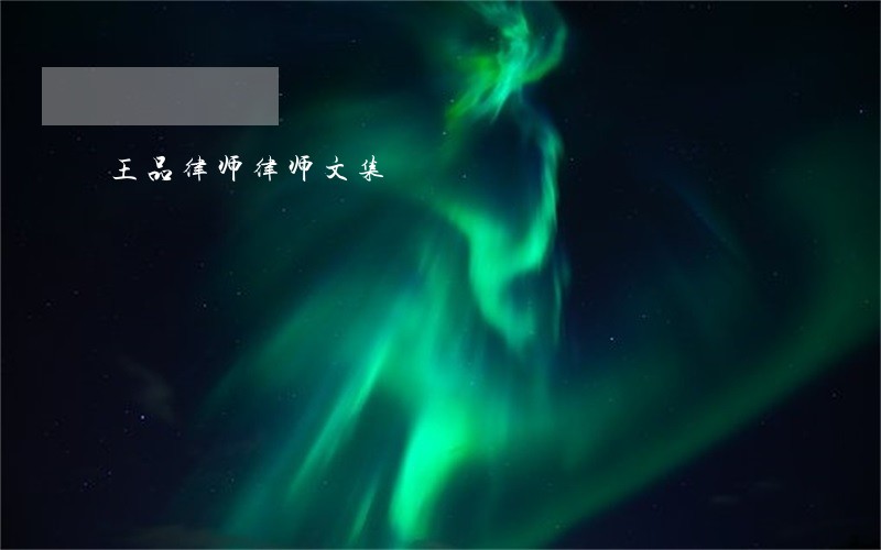 王品律师律师文集 王品律师律师文集