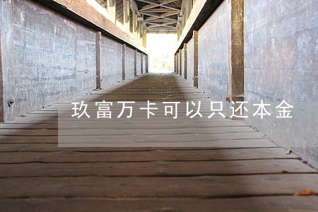 玖富万卡可以只还本金 玖富万卡可以只还本金