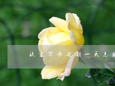 玖富万卡逾期一天怎么没打电话