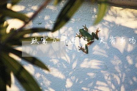 玖富万卡逾期一天有事吗