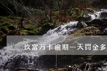玖富万卡逾期一天罚金多少