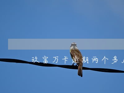 玖富万卡逾期两个多月了 玖富万卡逾期两个多月了