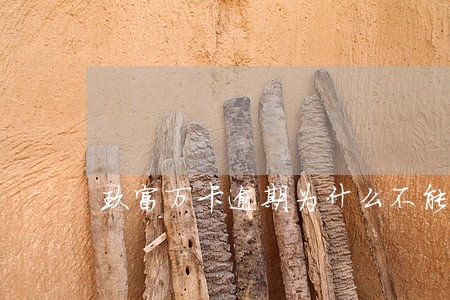 玖富万卡逾期为什么不能打折 玖富万卡逾期为什么不能打折