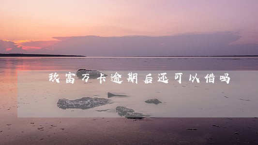 玖富万卡逾期后还可以借吗 玖富万卡逾期后还可以借吗