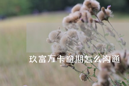 玖富万卡逾期怎么沟通
