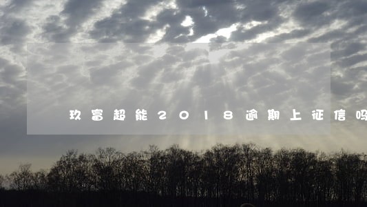 玖富超能2018逾期上征信吗 玖富超能2018逾期上征信吗