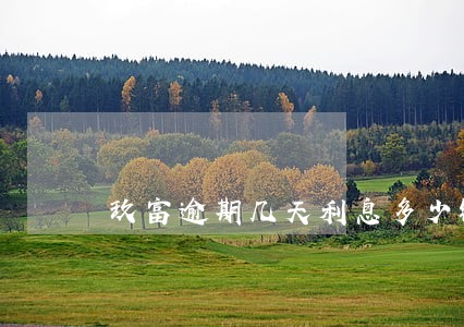玖富逾期几天利息多少钱 玖富逾期几天利息多少钱