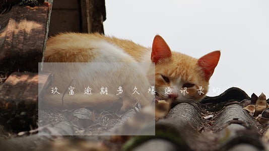 玖富逾期多久爆通讯录的 玖富逾期多久爆通讯录的