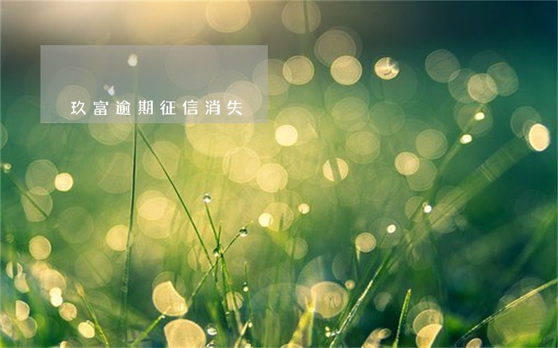 玖富逾期征信消失 玖富逾期征信消失