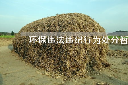 环保违法违纪行为处分暂行规定 环保违法违纪行为处分暂行规定