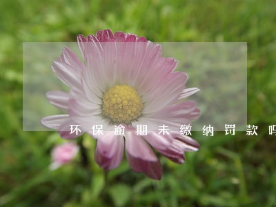 环保逾期未缴纳罚款吗 环保逾期未缴纳罚款吗