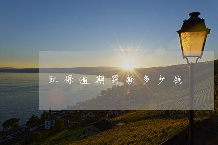 环保逾期罚款多少钱 环保逾期罚款多少钱