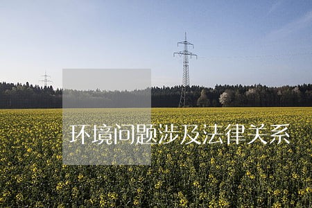 环境问题涉及法律关系