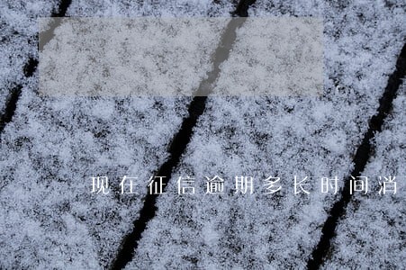 现在征信逾期多长时间消失 现在征信逾期多长时间消失