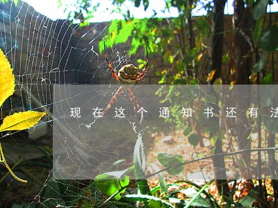现在这个通知书还有法律效应吗