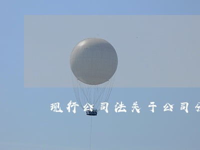 现行公司法关于公司分配制度 现行公司法关于公司分配制度