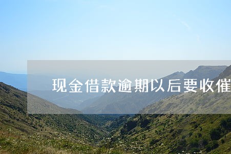 现金借款逾期以后要收催告费 现金借款逾期以后要收催告费