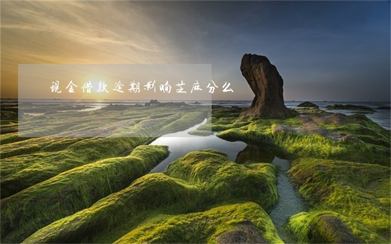 现金借款逾期影响芝麻分么 现金借款逾期影响芝麻分么