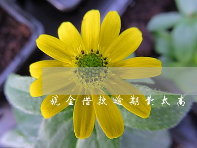 现金借款逾期费太高 现金借款逾期费太高