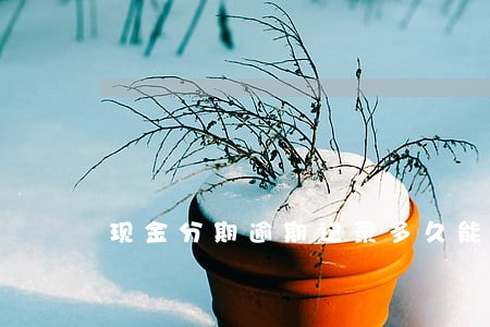 现金分期逾期记录多久能消除 现金分期逾期记录多久能消除