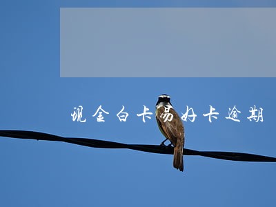 现金白卡易好卡逾期 现金白卡易好卡逾期