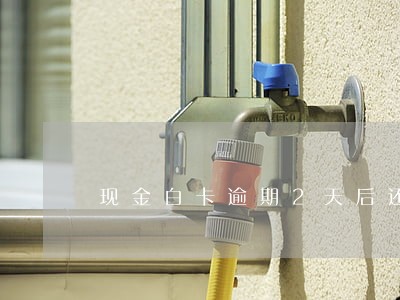 现金白卡逾期2天后还款 现金白卡逾期2天后还款
