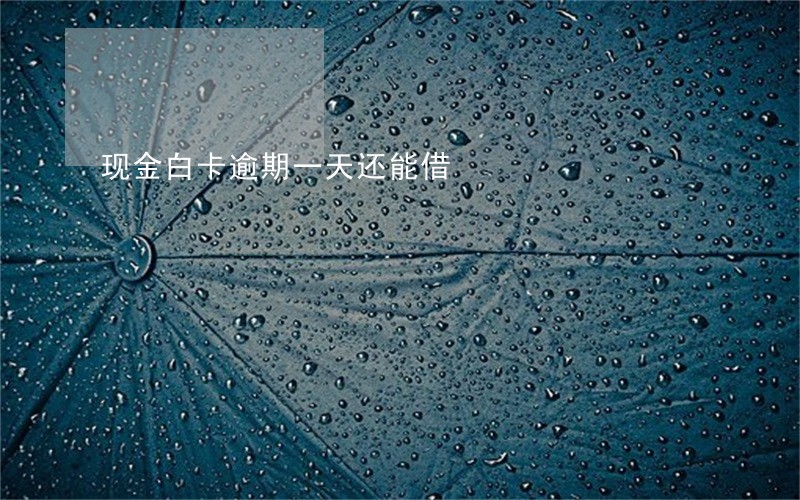 现金白卡逾期一天还能借 现金白卡逾期一天还能借