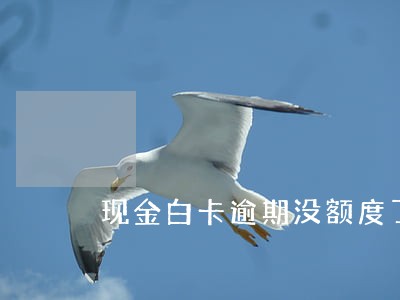 现金白卡逾期没额度了 现金白卡逾期没额度了