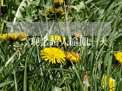 现金超人逾期一天 现金超人逾期一天