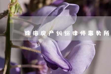珠海房产纠纷律师事务所 珠海房产纠纷律师事务所