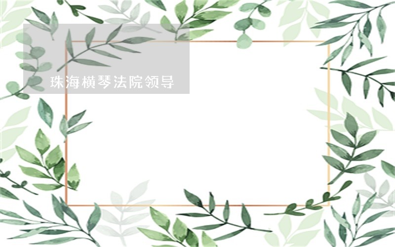 珠海横琴法院领导