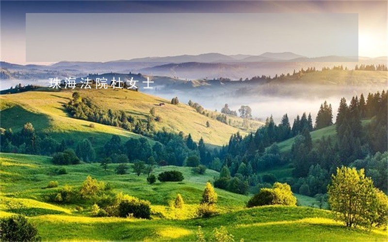 珠海法院杜女士