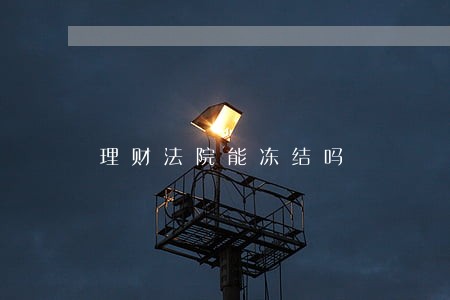 理财法院能冻结吗