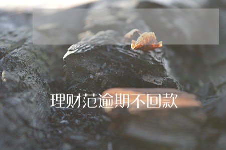 理财范逾期不回款