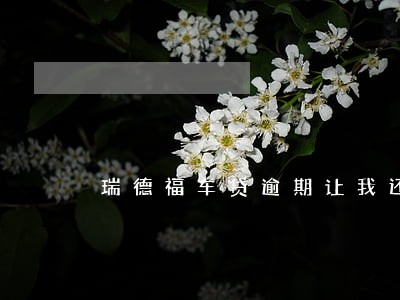 瑞德福车贷逾期让我还清尾款 瑞德福车贷逾期让我还清尾款