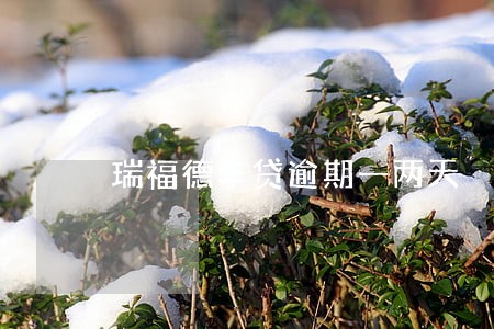 瑞福德车贷逾期一两天 瑞福德车贷逾期一两天