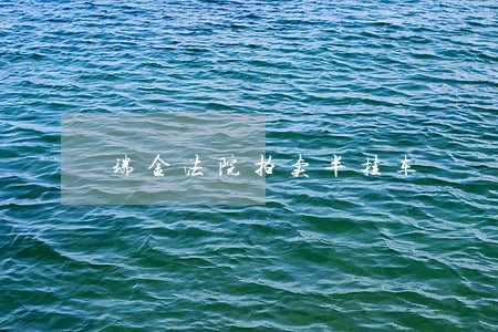 瑞金法院拍卖半挂车