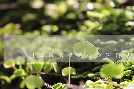 甘肃政法学院行政法复试题 甘肃政法学院行政法复试题