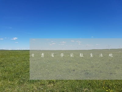 甘肃省学前教育法规 甘肃省学前教育法规