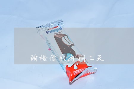 甜橙借钱逾期二天 甜橙借钱逾期二天