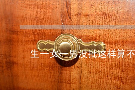 生一女一男没批这样算不算违法 生一女一男没批这样算不算违法
