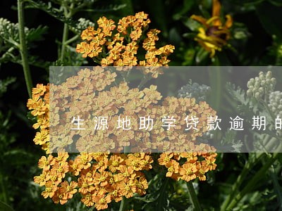 生源地助学贷款逾期的后果 生源地助学贷款逾期的后果