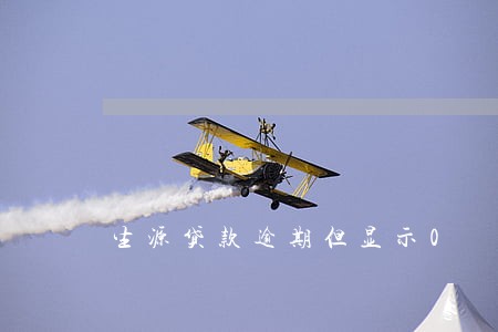 生源贷款逾期但显示0 生源贷款逾期但显示0