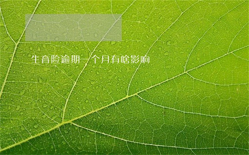 生育险逾期一个月有啥影响 生育险逾期一个月有啥影响