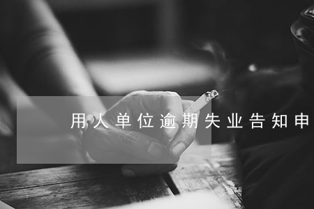 用人单位逾期失业告知申请表 用人单位逾期失业告知申请表