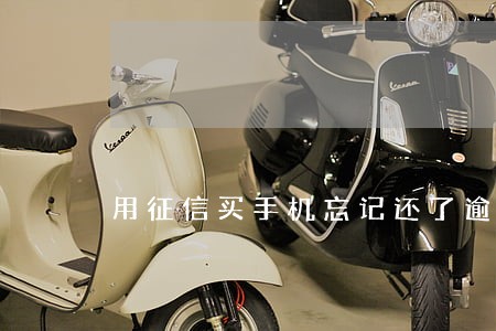 用征信买手机忘记还了逾期几个月 用征信买手机忘记还了逾期几个月
