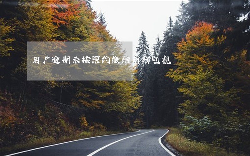 用户逾期未按照约缴纳有线电视 用户逾期未按照约缴纳有线电视